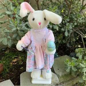 Vintage ANIMATED EASTER BUNNY WITH MUSIC 21”TALL